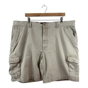 Red Head‎ Men's Khaki Cargo Shorts Plaid Accents Sz 44 Hiking Outdoors